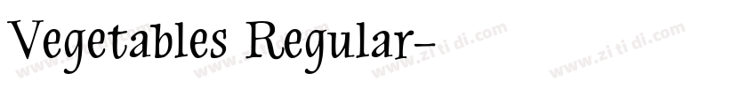 Vegetables Regular字体转换